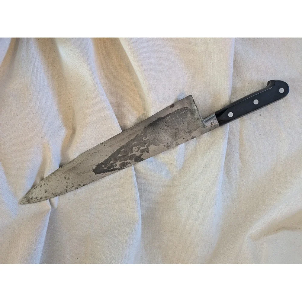 Sabatier Carbon Steel Chef Knife 12 Inch Full Tang Blade France Sharp